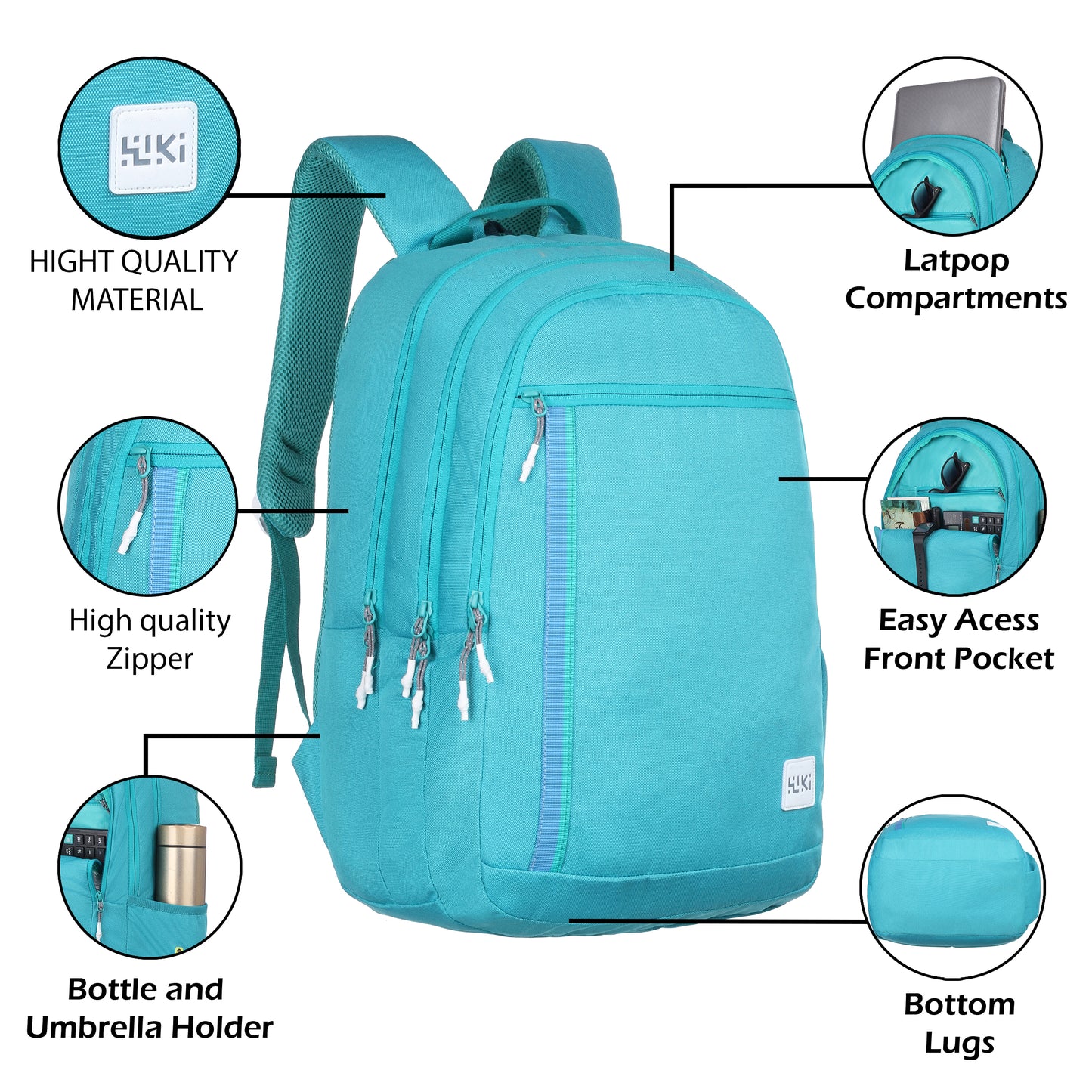 Wildcraft Wiki 45L Laptop Backpack College | School | Travel Bag Durable Men & Women