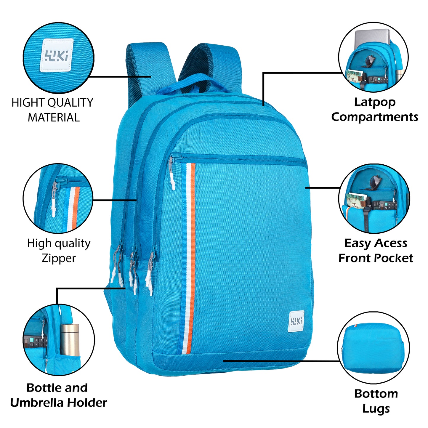 Wildcraft Wiki 45L Laptop Backpack College | School | Travel Bag Durable Men & Women