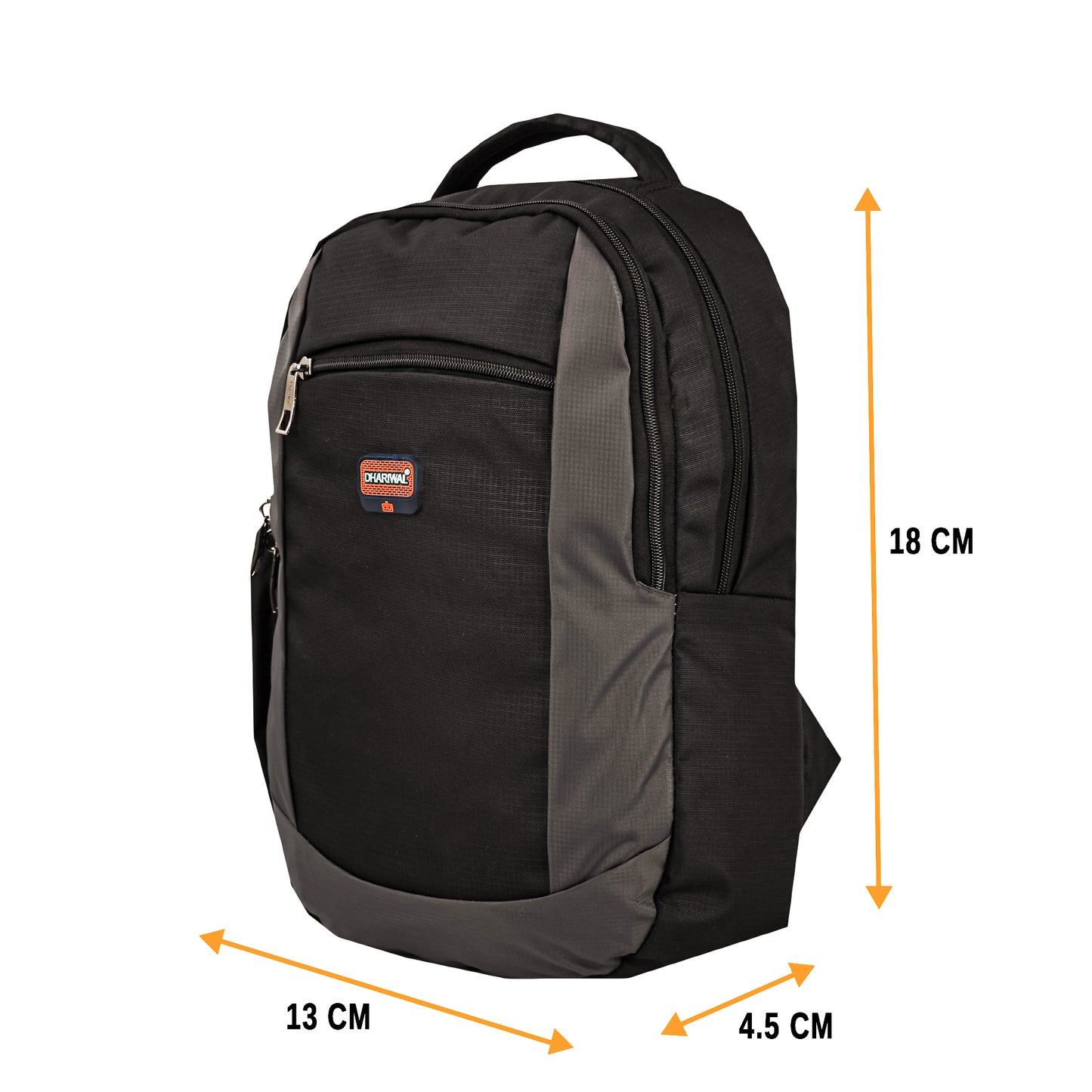 Dhariwal Unisex Dual Compartment Laptop Backpack With Back Air Flow Cushion 18L LB-109