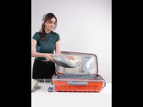 Uppercase Topo Cabin n Check-in TSA Lock Hard Trolley Orange n White