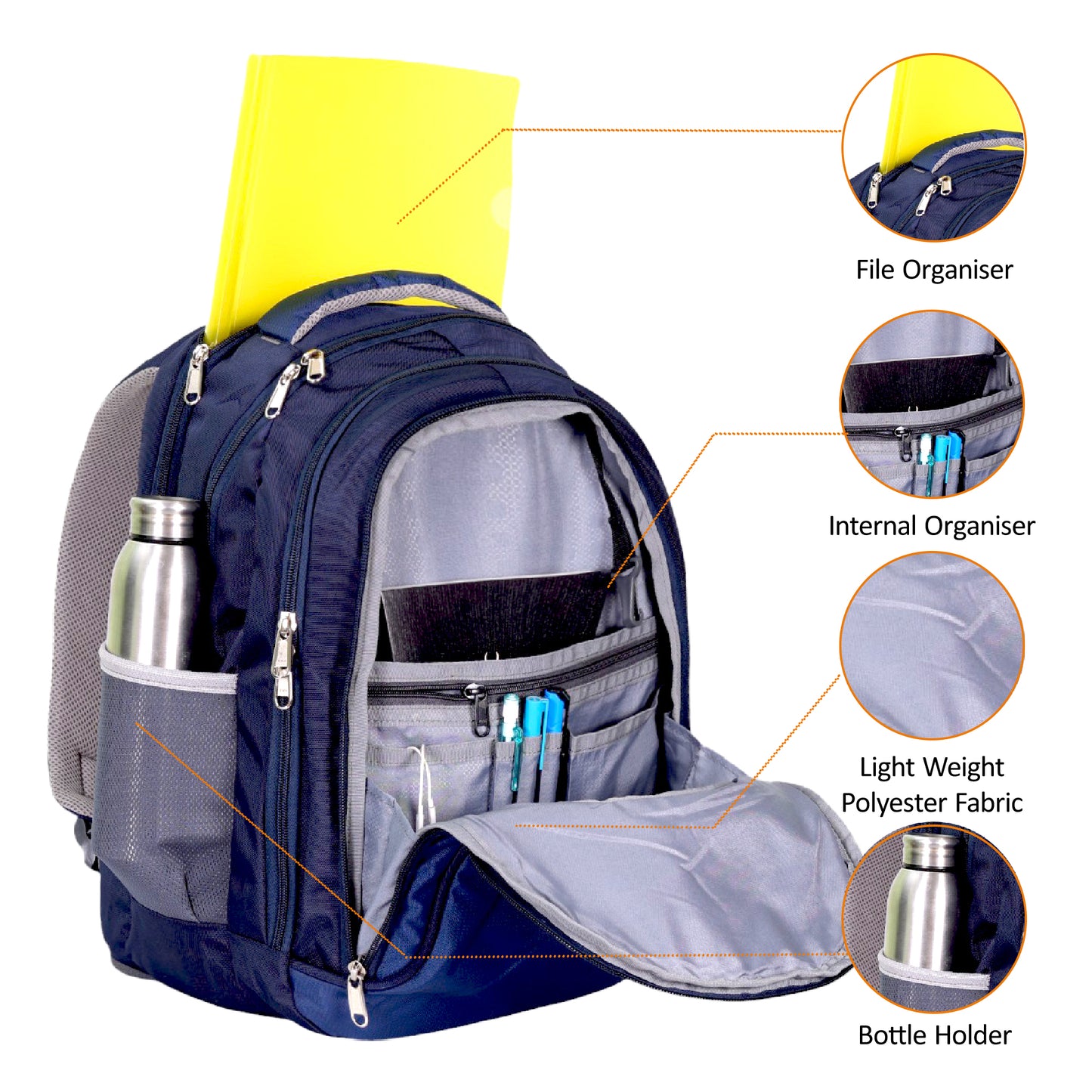Dhariwal Backpack for Men & Women | Office, Travel, School, College bag| 45L BP-232
