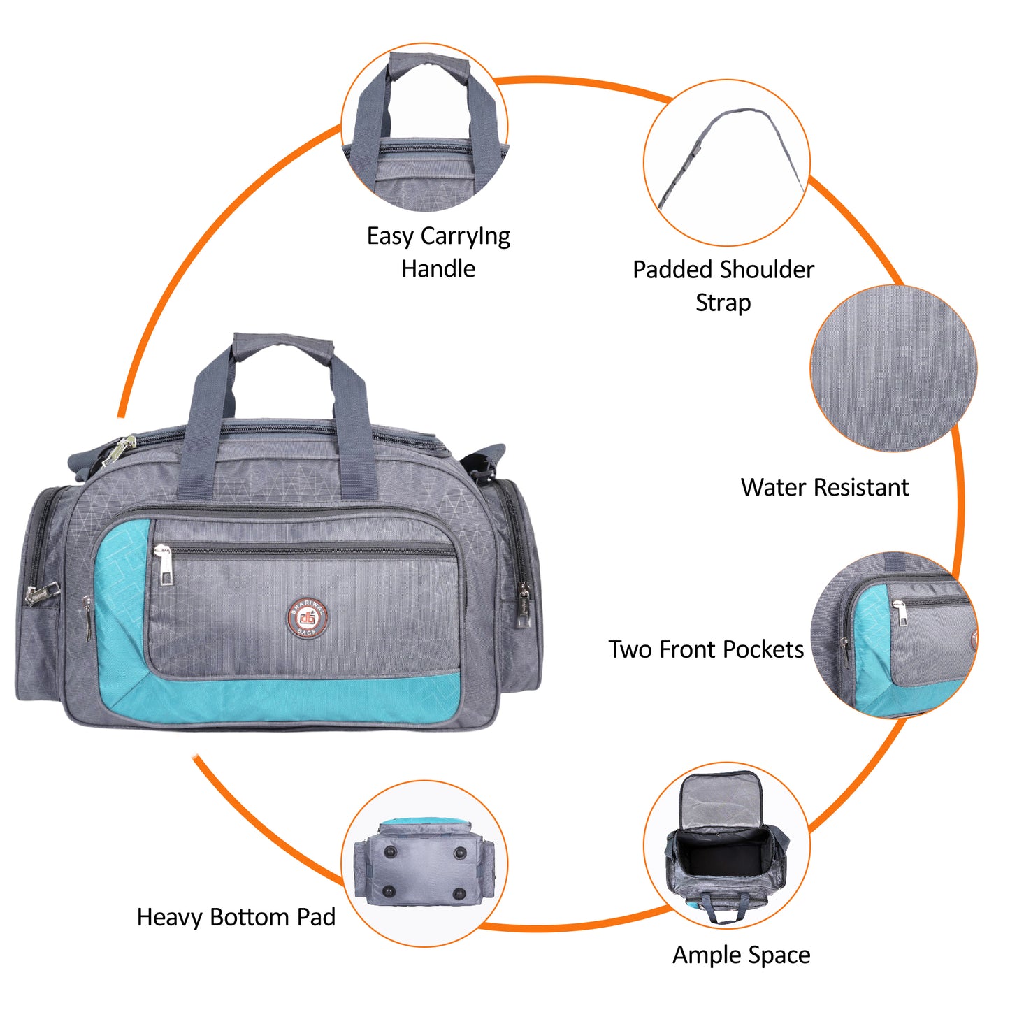 Dhariwal 20" Duffel Bag for Men & Women  | Ideal for Weekend Travel, Gym & Sports 52L  TRB-501