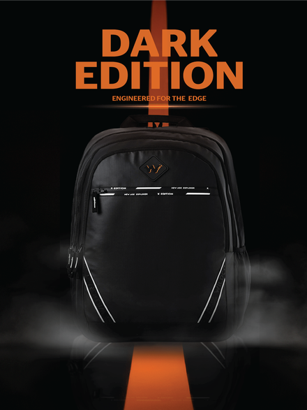 Wildcraft Dark Edition 45L Pro Laptop Backpack-Black