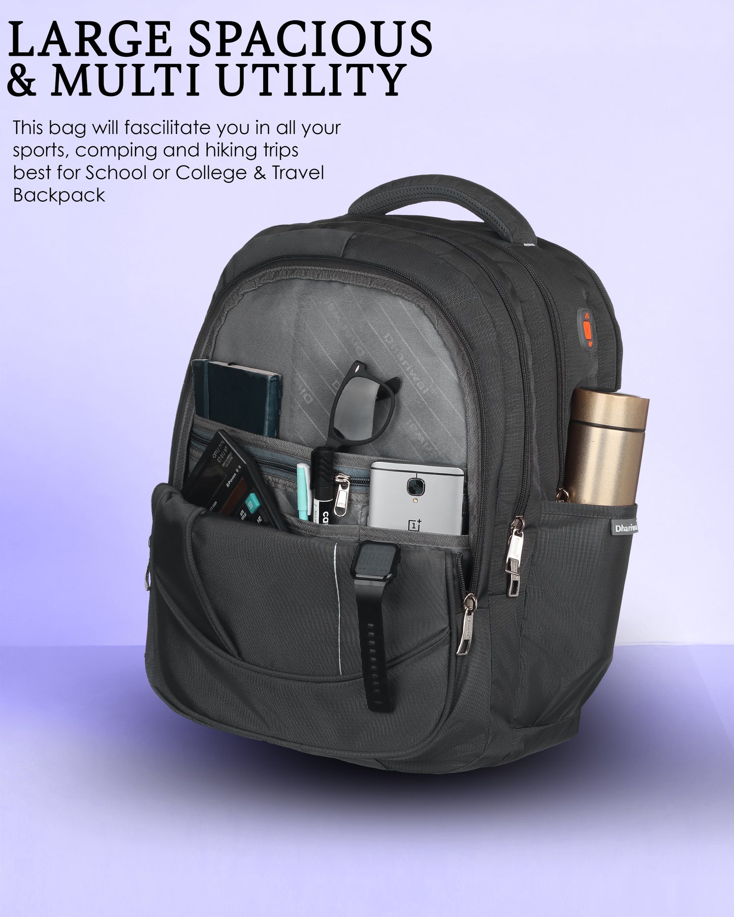 Dhariwal Backpack for Men & Women | Office, Travel, School, College bag| 46L BP-230