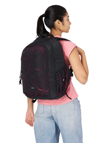 Wiki Stylish Unisex Girl 2 Durable & Lightweight backpack (29.5 Litre, Black)
