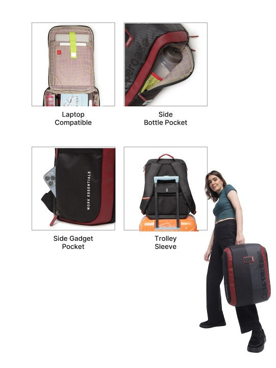 Uppercase Nexus 15" Laptop Bag Water Repellent College Travel Bag 27L