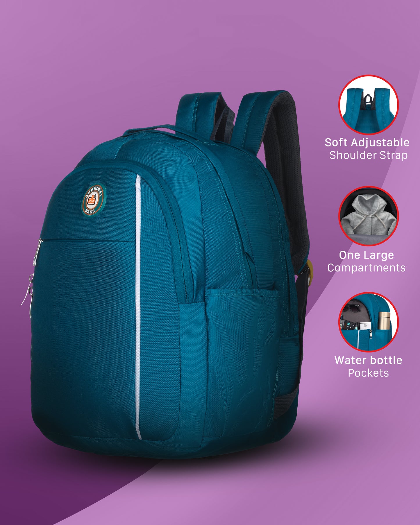Dhariwal Backpack for Men & Women | Office, Travel, School, College bag| 30L BP-206