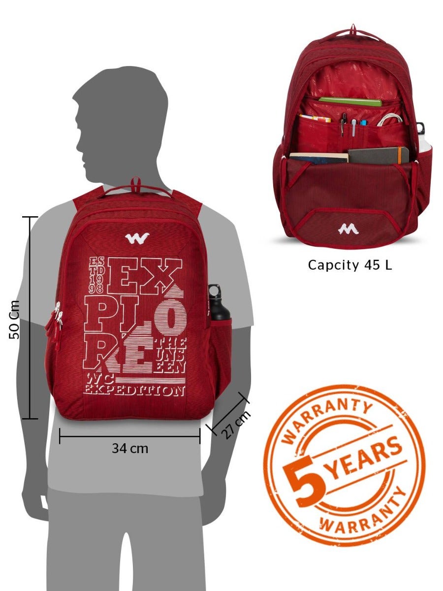 Wildcraft Bravo Pro 45L Backpack with Rain Cover (12958)