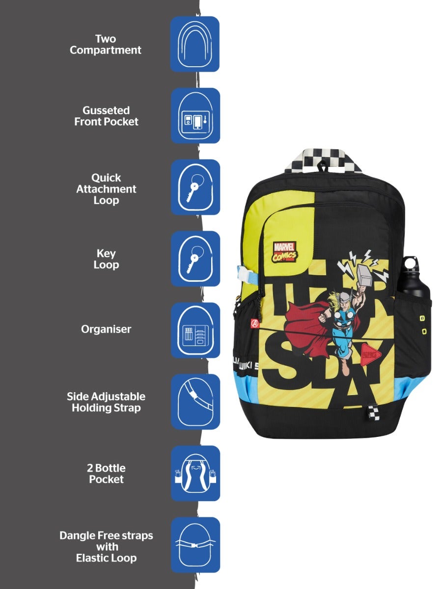Wildcraft Wiki Squad 3 34L Backpack Marvel Thor Yellow (13005)