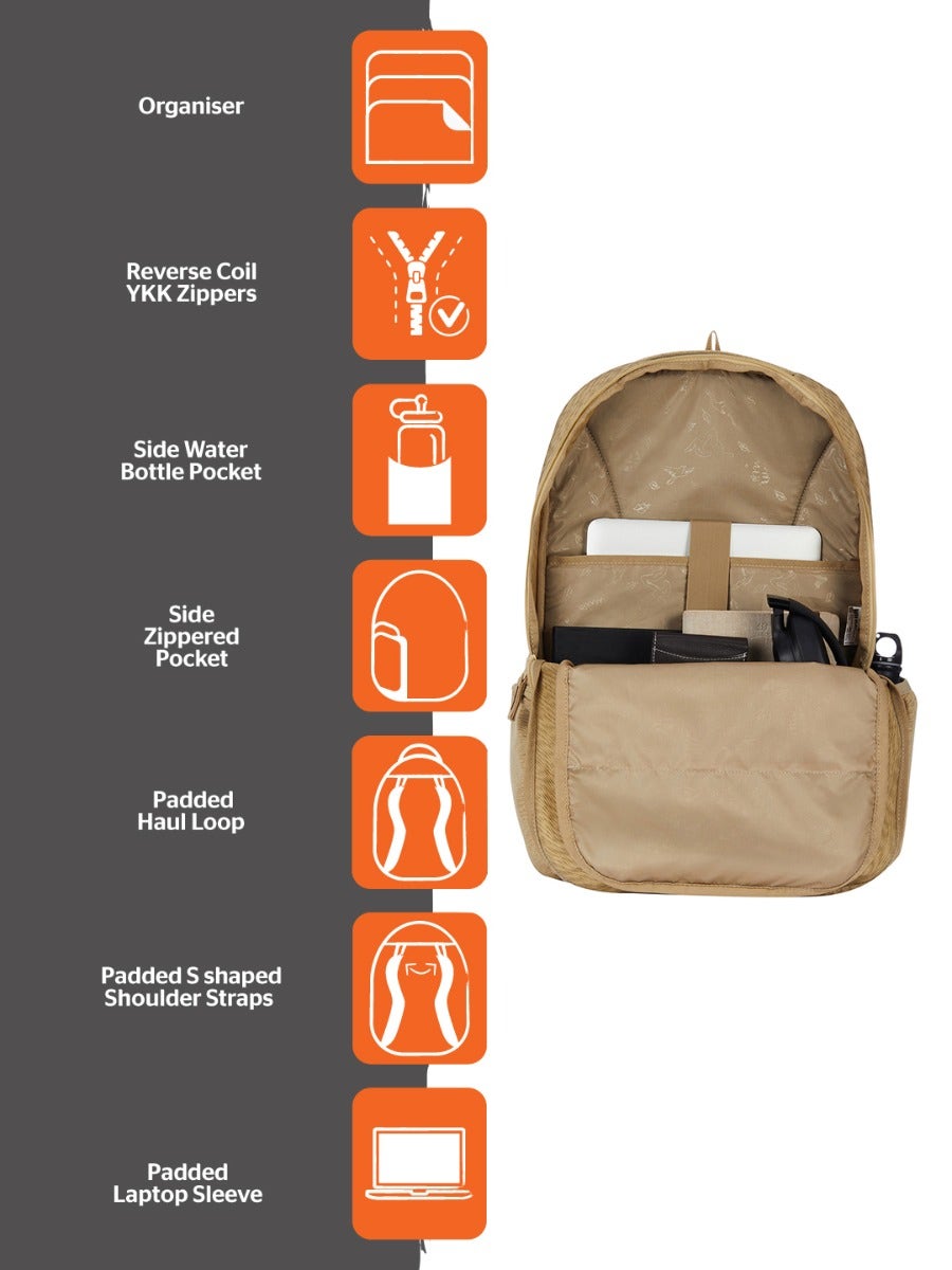 Wildcraft Safara Tactical 1 29L Laptop Backpack with Rain Cover (12963)