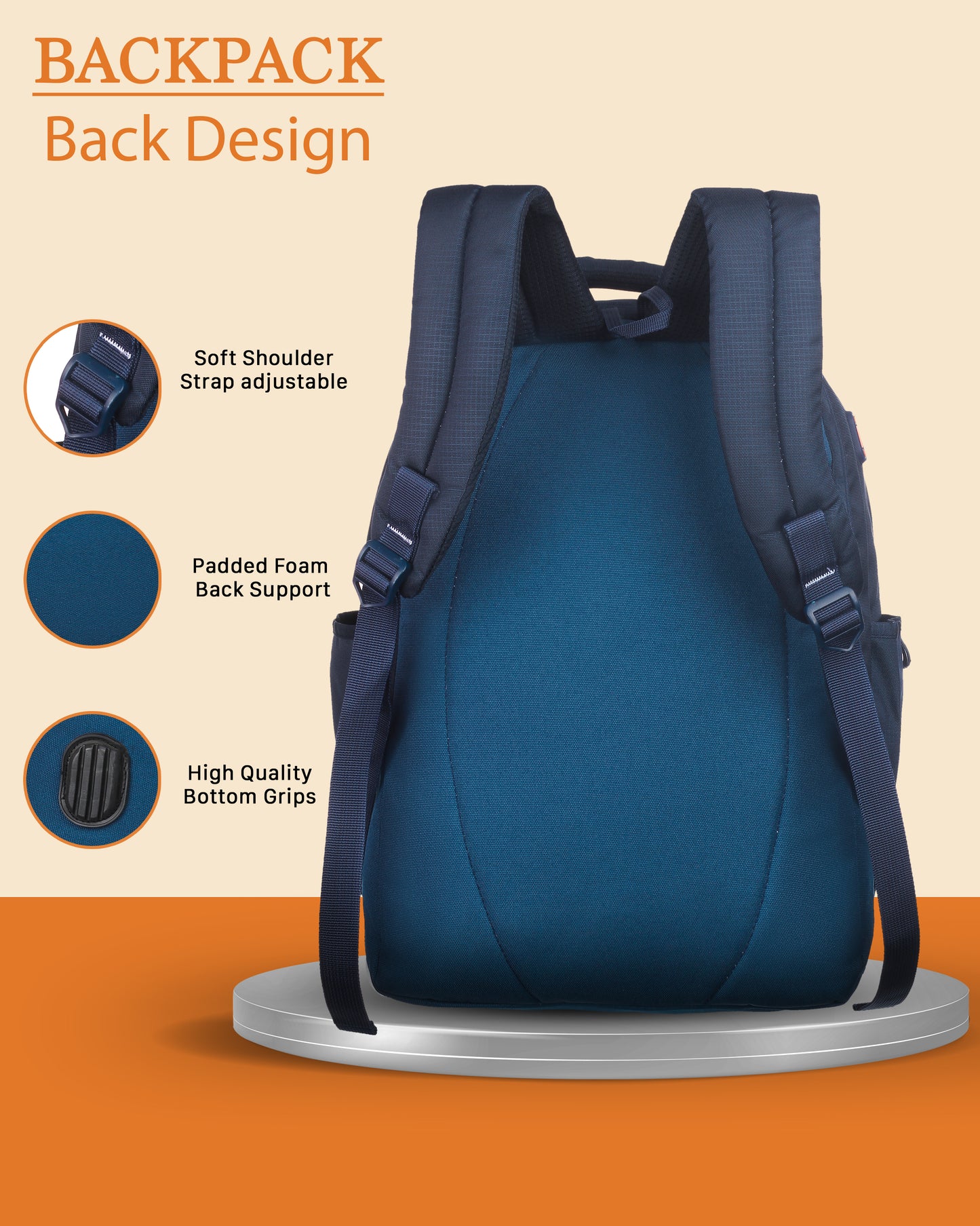 धारीवाल यूनिसेक्स डुअल कम्पार्टमेंट बैकपैक 34L BP-223