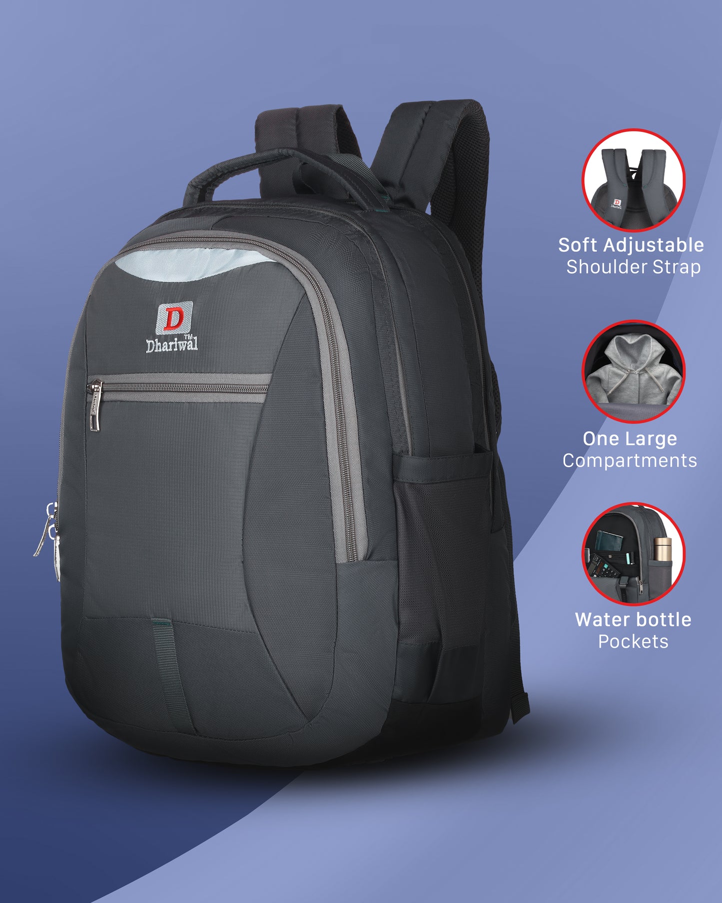 Dhariwal Backpack for college/office/casual 41L Bp-235