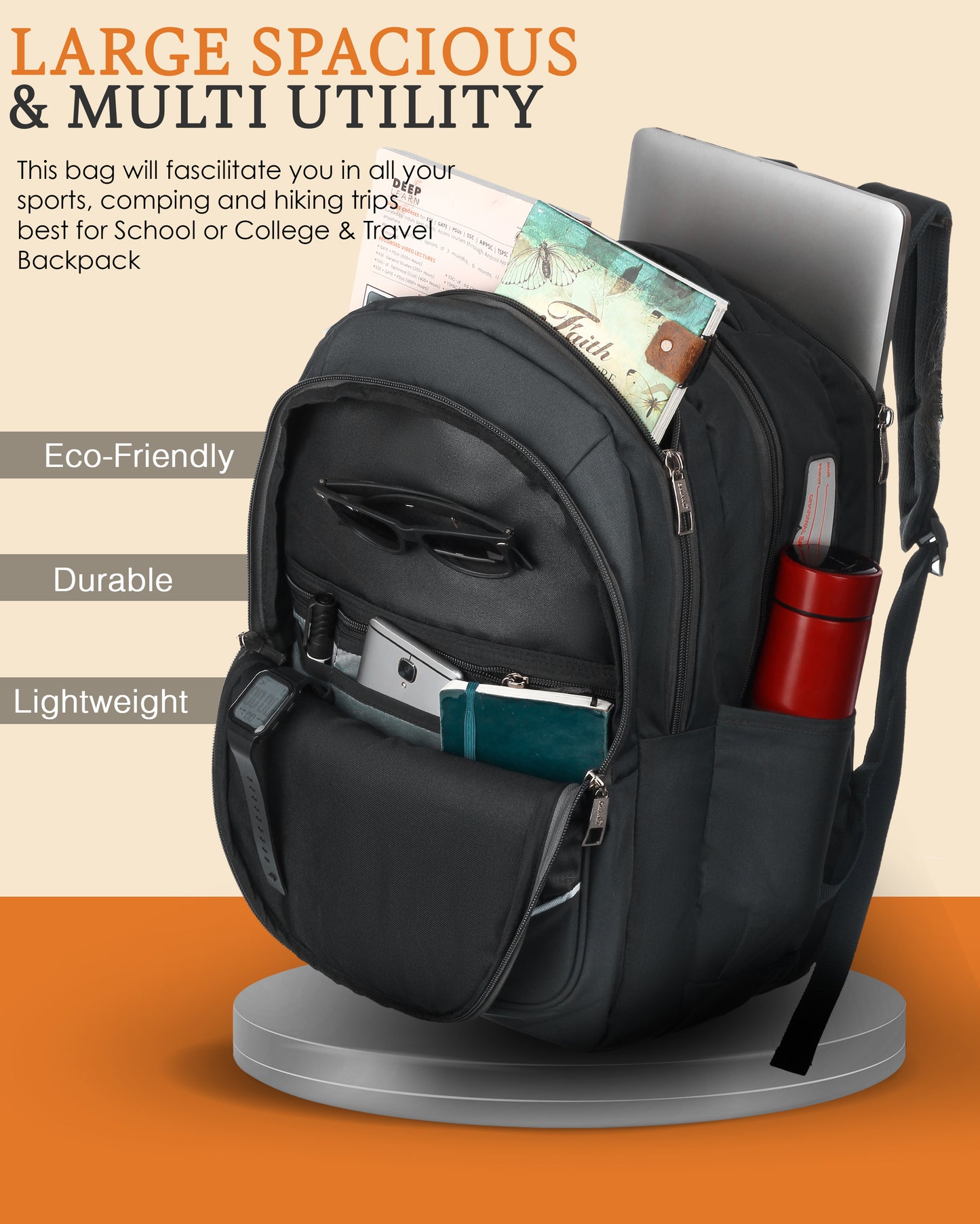 Dhariwal Backpack for Men & Women | Office, Travel, School, College bag| 42L BP-237