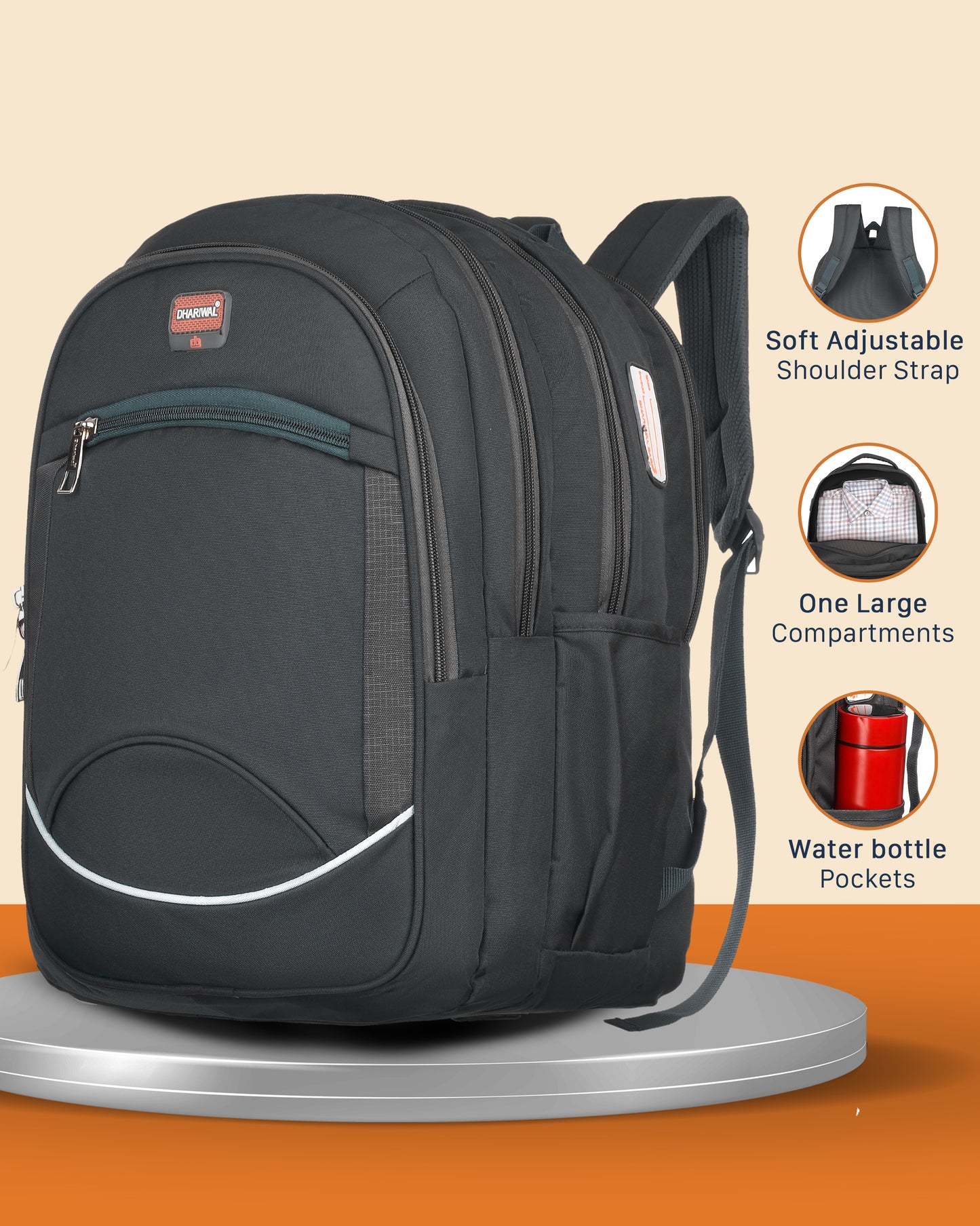 Dhariwal Backpack for Men & Women | Office, Travel, School, College bag| 42L BP-237