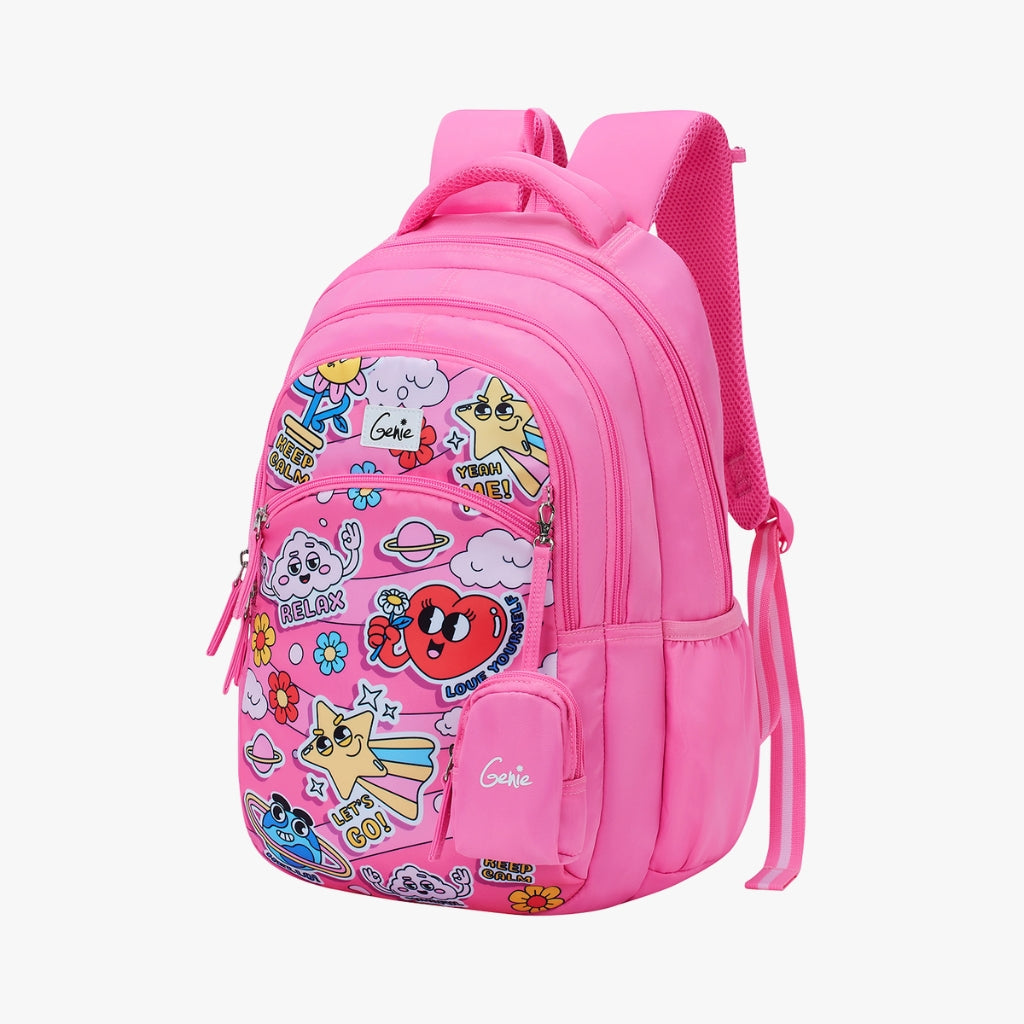 Genie Pearl Backpack for Girls,27 Liters, Purple