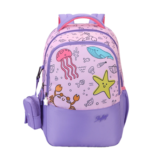 SKYBAGS|Ruby |Purple|School Bag for kids| School Bag for girl-22L
