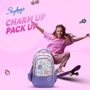 Skybags CHARM 03 SCHOOL BACKPACK PURPLE-37L