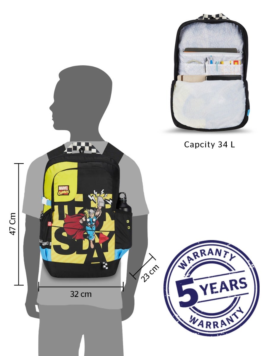 Wildcraft Wiki Squad 3 34L Backpack Marvel Thor Yellow (13005)
