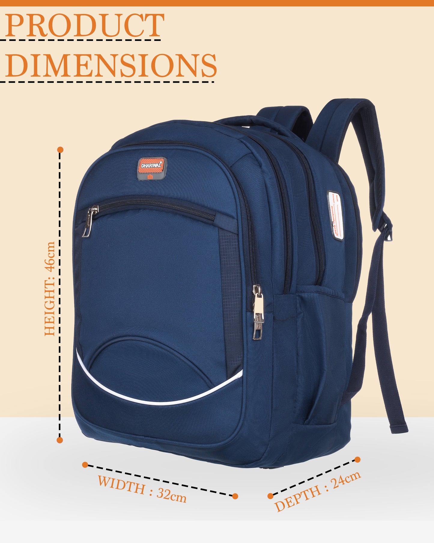 Dhariwal Backpack for Men & Women | Office, Travel, School, College bag| 42L BP-237