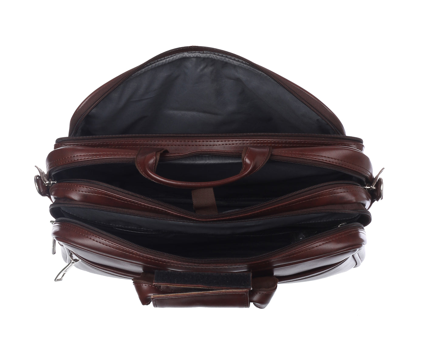 Foam File Messenger Bag 16 Inch Brown Faux Leather Office Bag | Laptop Bag for Men EB-617