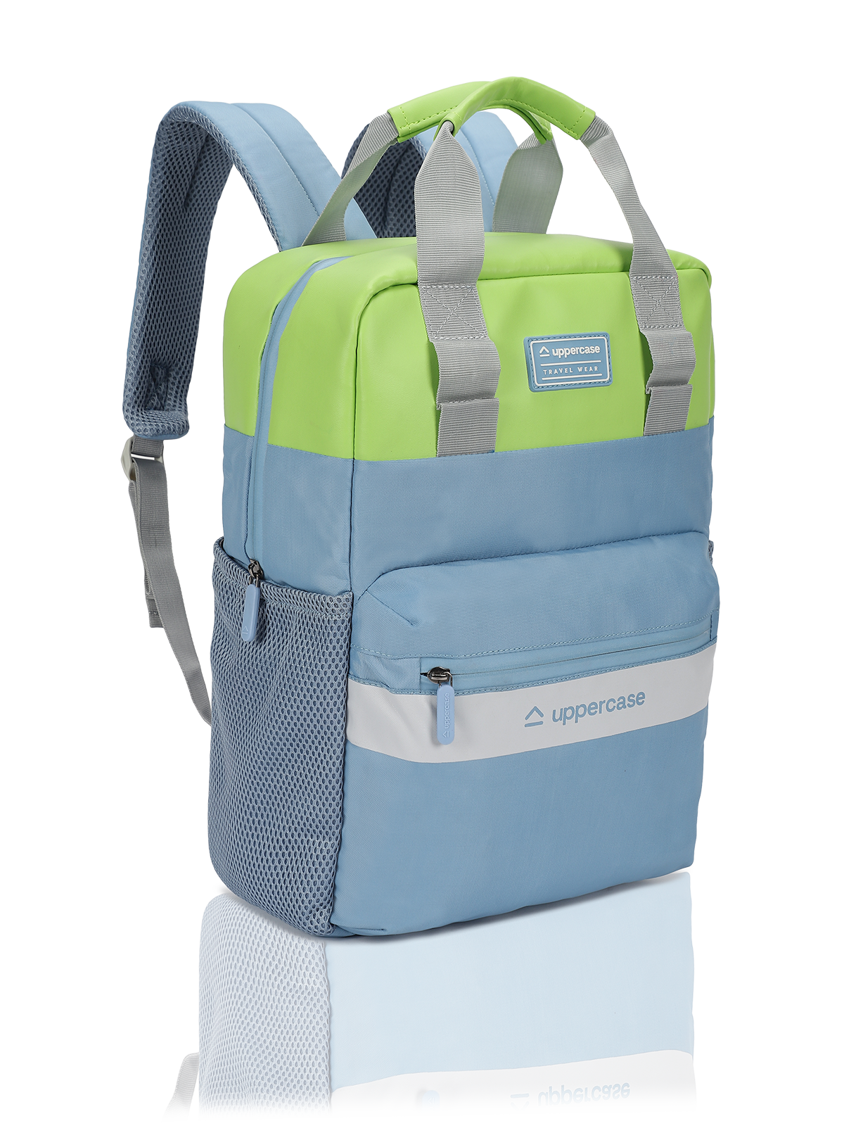 Uppercase Vegan Leather 14" Laptop Backpack Water Repellent College Bag 17L