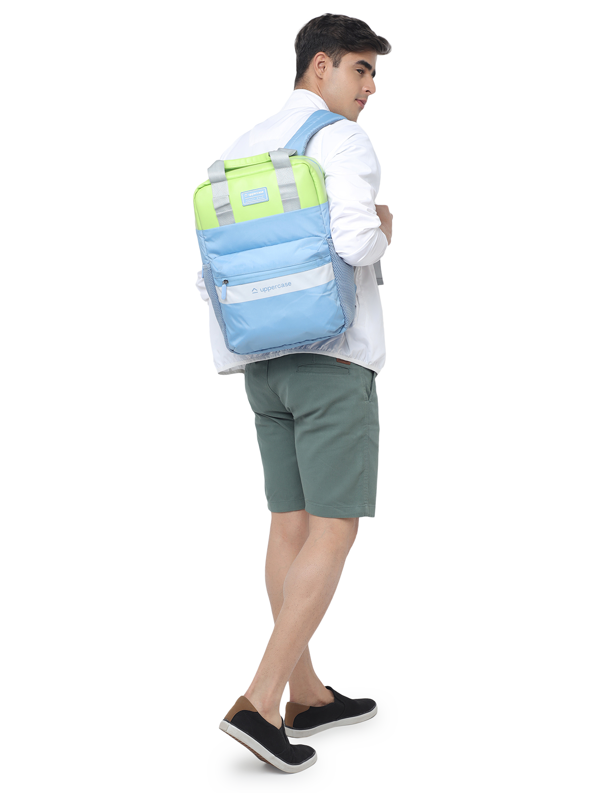 Uppercase Vegan Leather 14" Laptop Backpack Water Repellent College Bag 17L