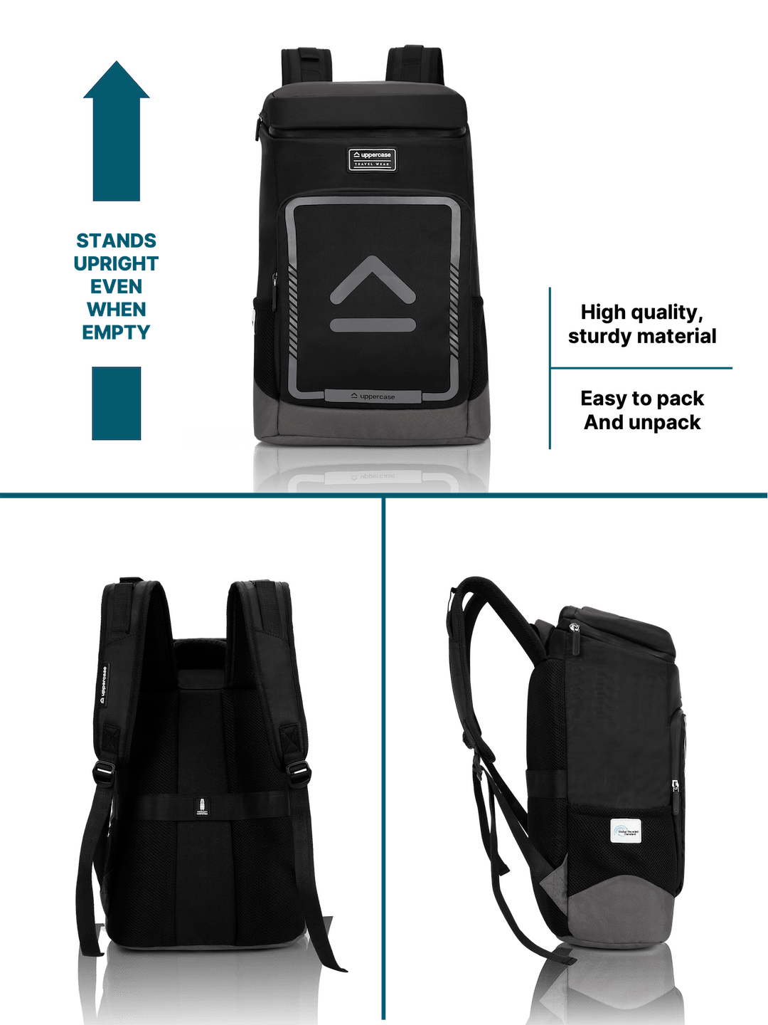 Uppercase Tall Boy 14" Laptop Backpack WaterRepellent College Travel Bag 23L