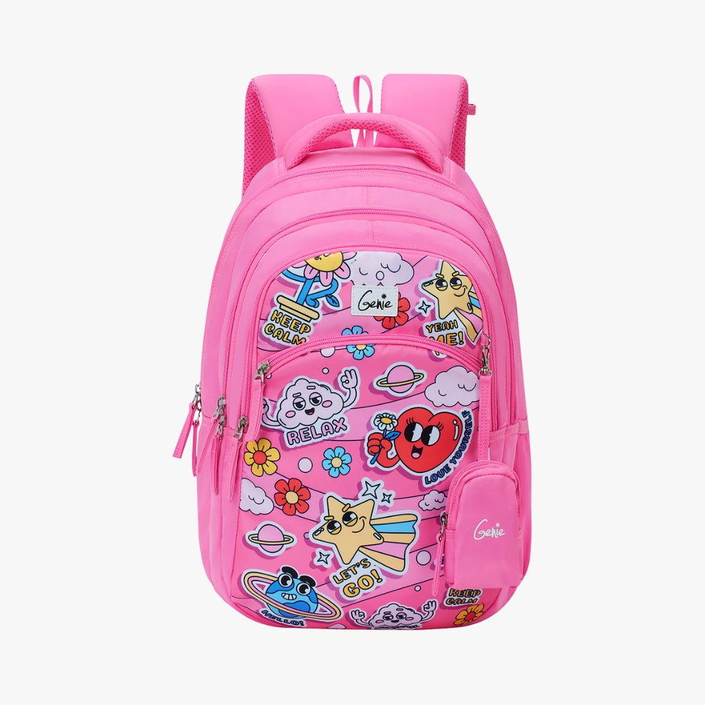 Genie Pearl Backpack for Girls,27 Liters, Purple