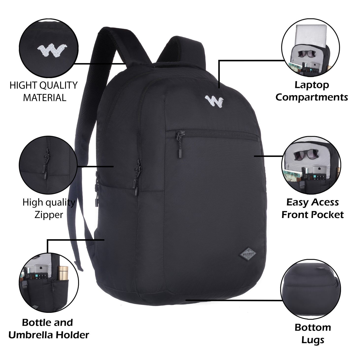 Wildcraft Sierra Nylon backpack Ideal for school, college, office & travel bag for men And women