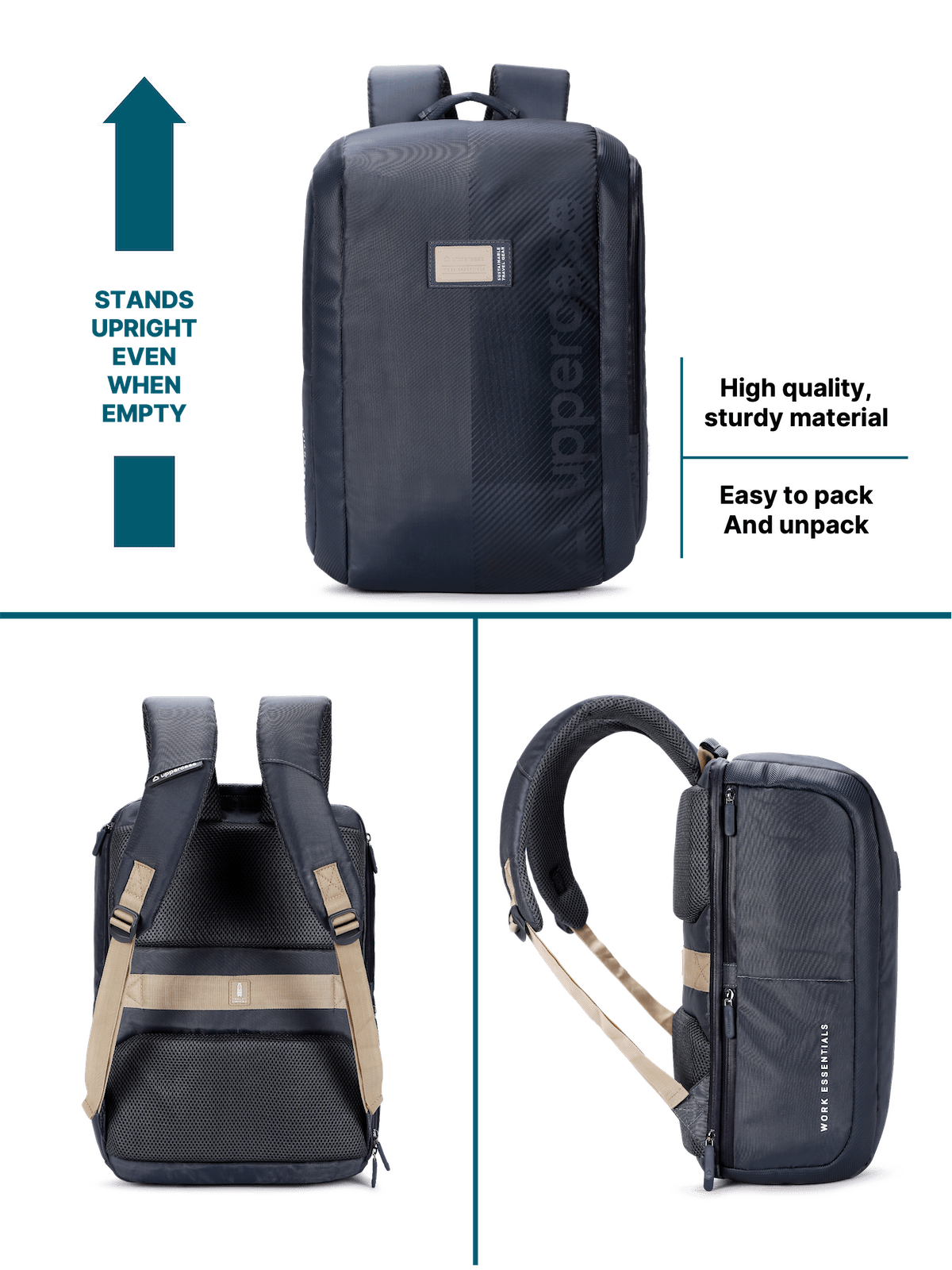 Uppercase Nexus 15" Laptop Bag Water Repellent College Travel Bag 27L