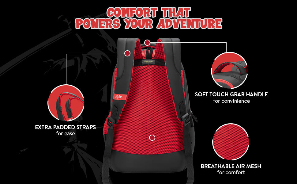 Skybags KYRO 02 SCBP KATANA RED BLACK