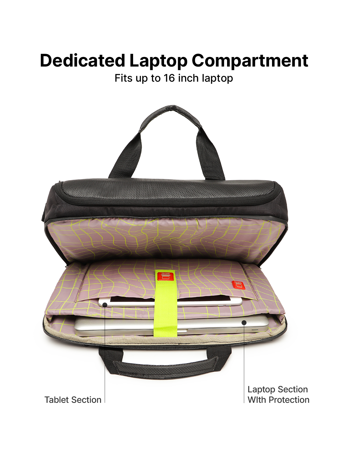 uppercase 14L Omega 03 Professional Laptop Messenger Bag | up to 15.6''| 3x More Water Resistant