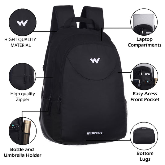 Wildcraft Laptop Backpack 32lit Power LPTP Utility Bag