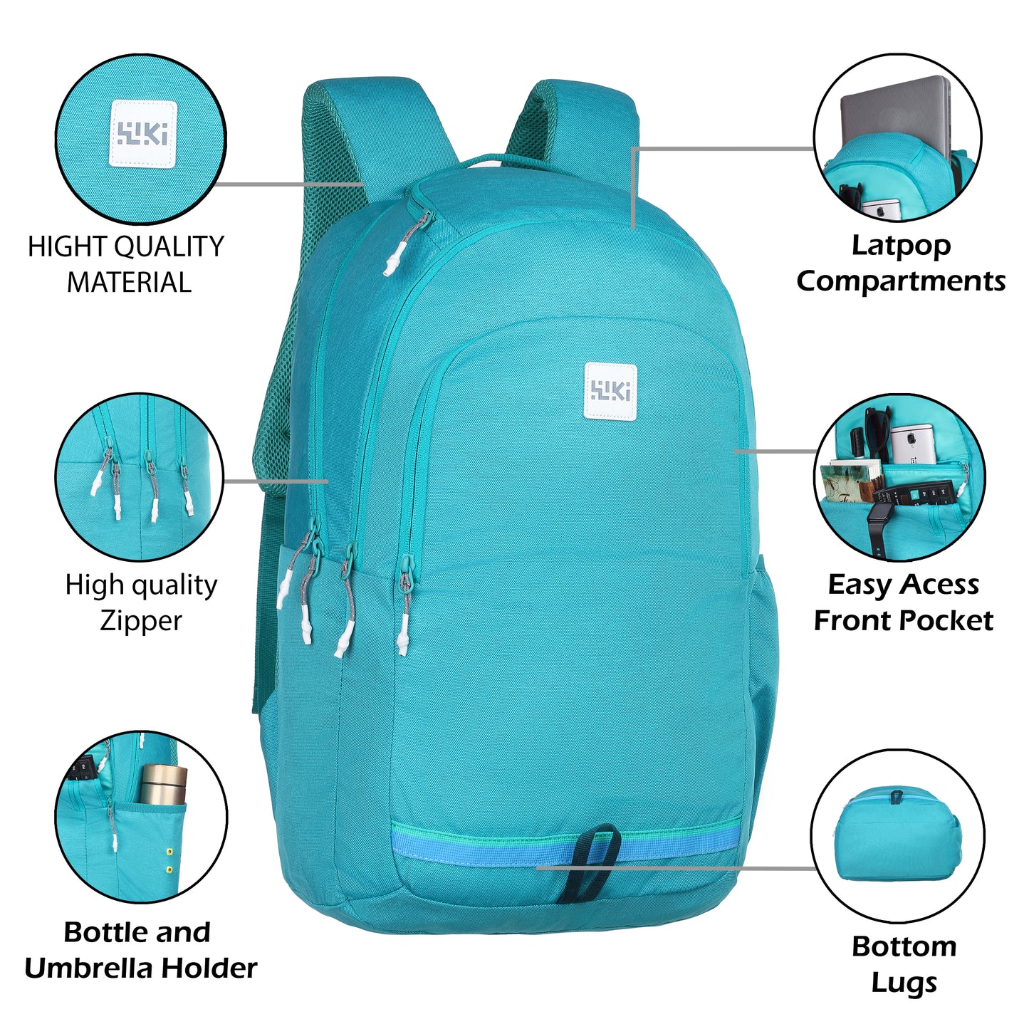 Wildcraft Wiki 38L Laptop Backpack College | School | Office & Travel Bag Men And Women