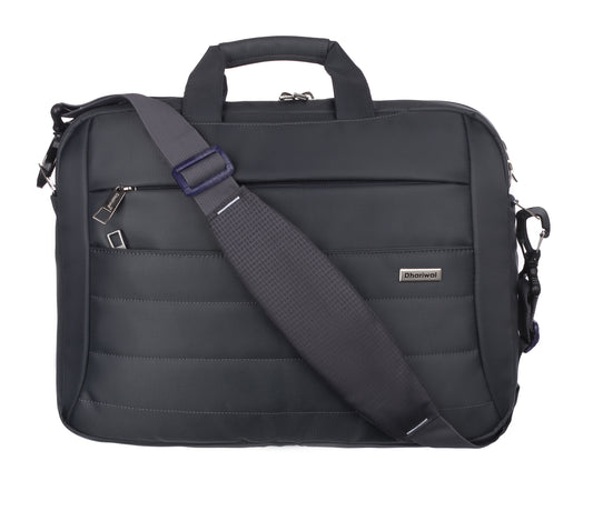 फोम फाइल मैसेंजर बैग 16 इंच भूरा फॉक्स लेदर ऑफिस बैग | पुरुषों के लिए लैपटॉप बैग EB-611