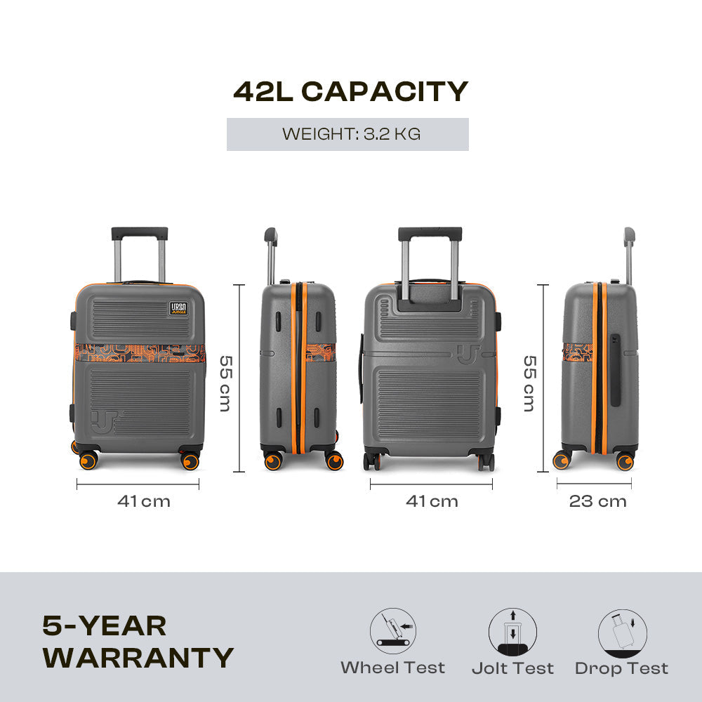 Urban Jungle by Safari Hard Premium Spinner Trolley Suitcase with 8 Wheels & TSA Lock