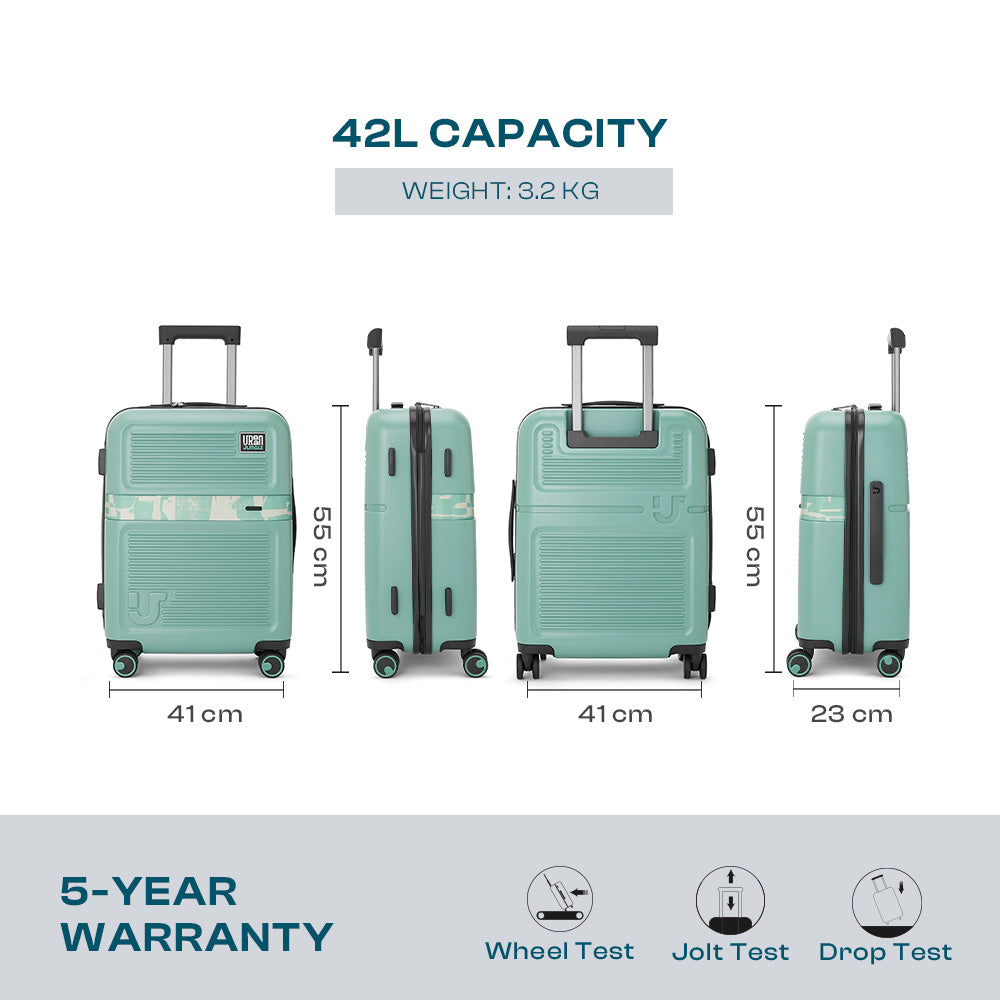 Urban Jungle by Safari Hard Premium Spinner Trolley Suitcase with 8 Wheels & TSA Lock