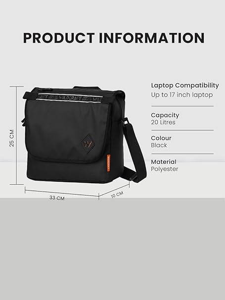 Wildcraft Dark Edition 20 Sling & Messenger Bag