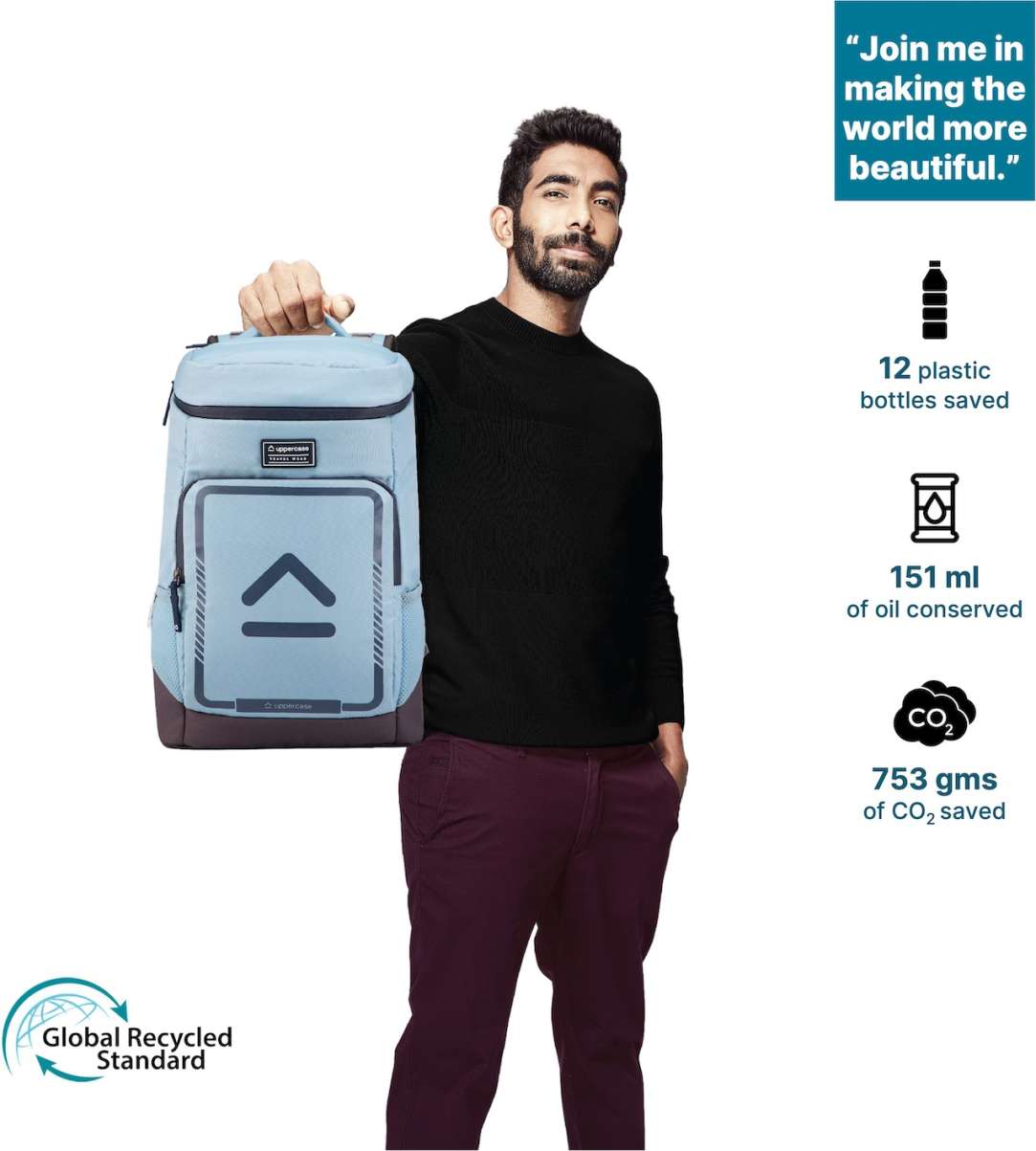 Uppercase Tall Boy 14" Laptop Backpack WaterRepellent College Travel Bag 23L