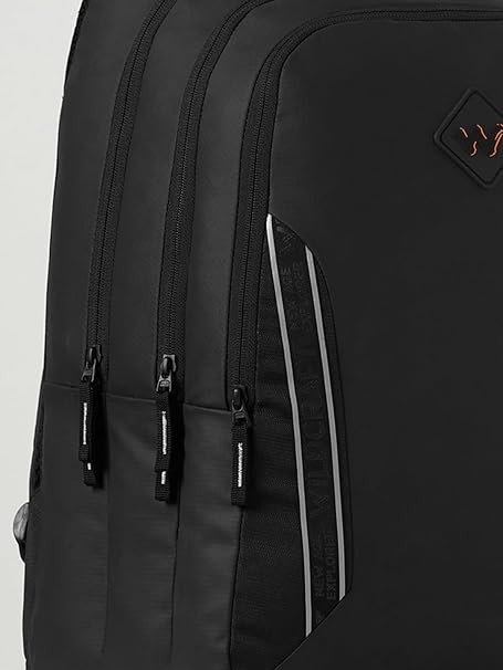 Wildcraft 3 Compartments Dark Edition 45 L PBP Backpack, Black