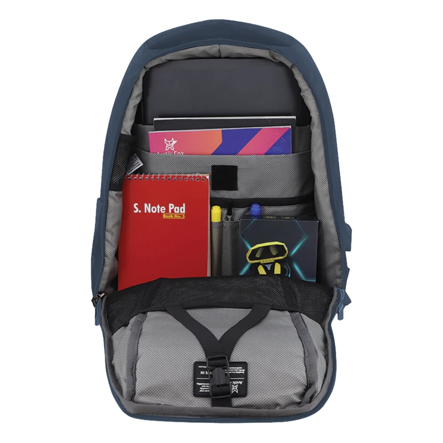 Arctic Fox Stone Alarm Zipper System | Anti-Theft Backpack with USB Charging Port | 15.5 Inch Laptop Bag