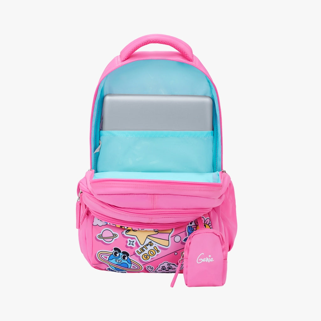 Genie Pearl Backpack for Girls,27 Liters, Purple