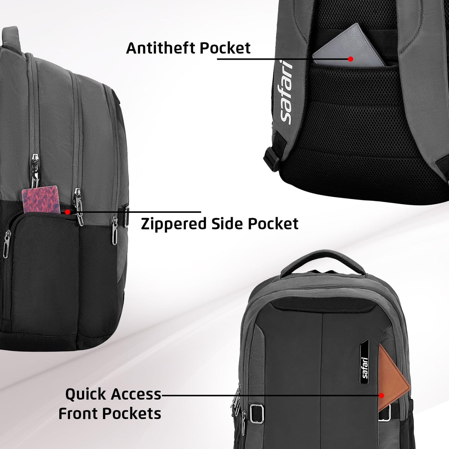 Safari Spade 2 34L Formal Laptop Backpack with Raincover