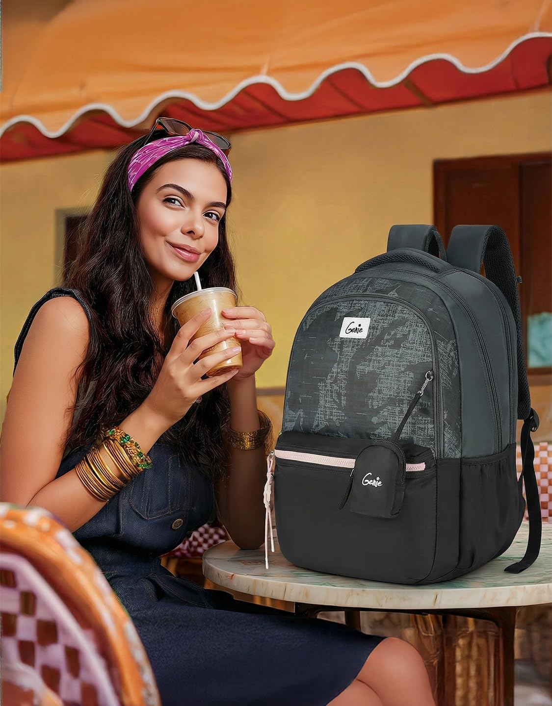 Genie Nora Backpack For Girls |19 Inch-40 Litres