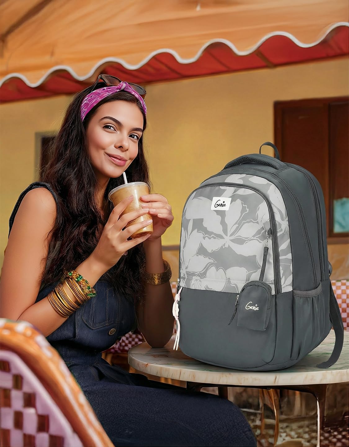 Genie Petone Backpack For Girls |19 Inch-40 Litres