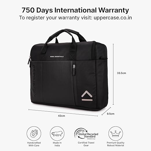 Uppercase 14L Omega 02 Professional Laptop Messenger Bag | upto 15.6''| 3x More Water Resistant