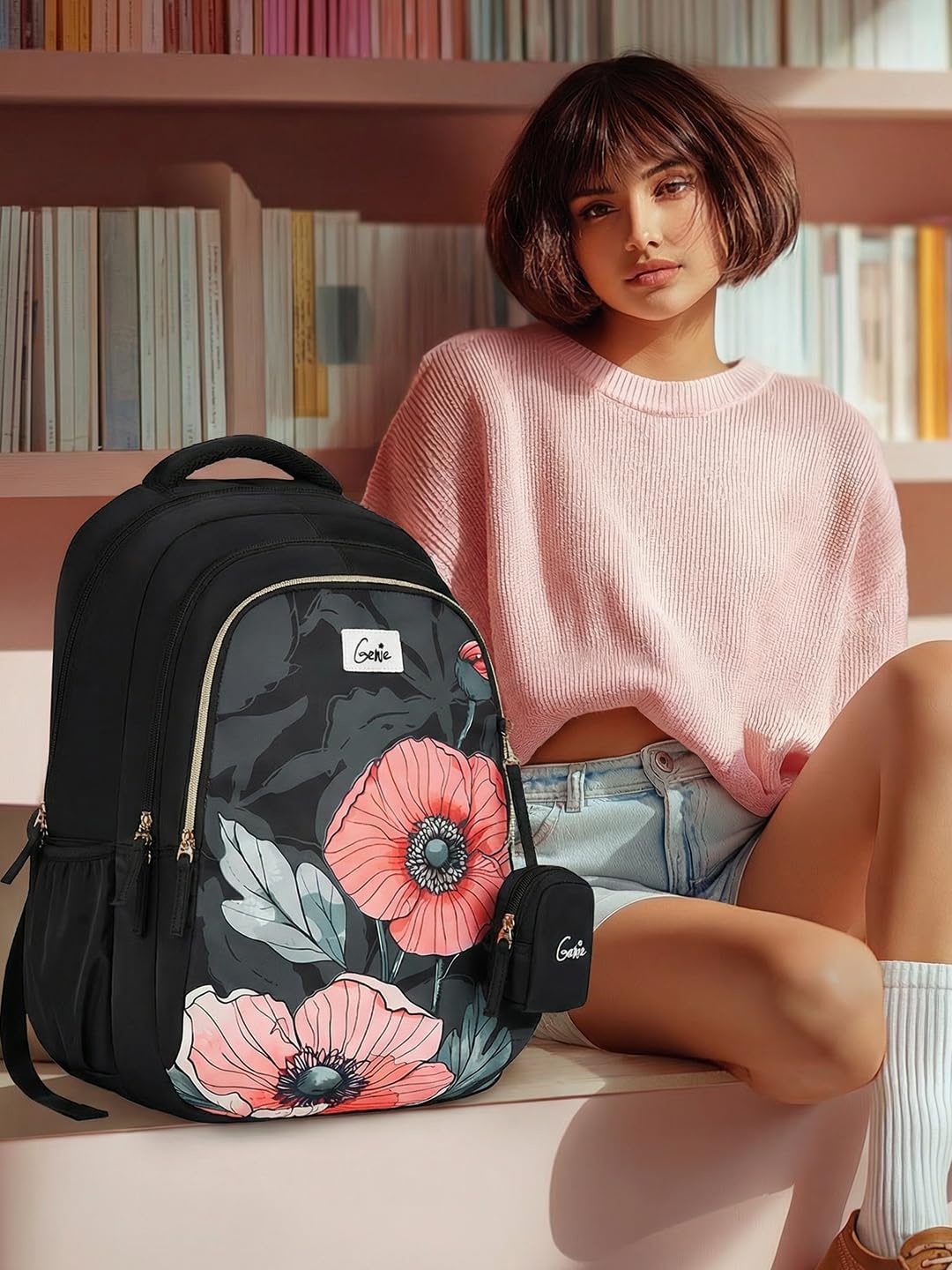 Genie Aurela Backpack For Girls |19 Inch-36 Litres