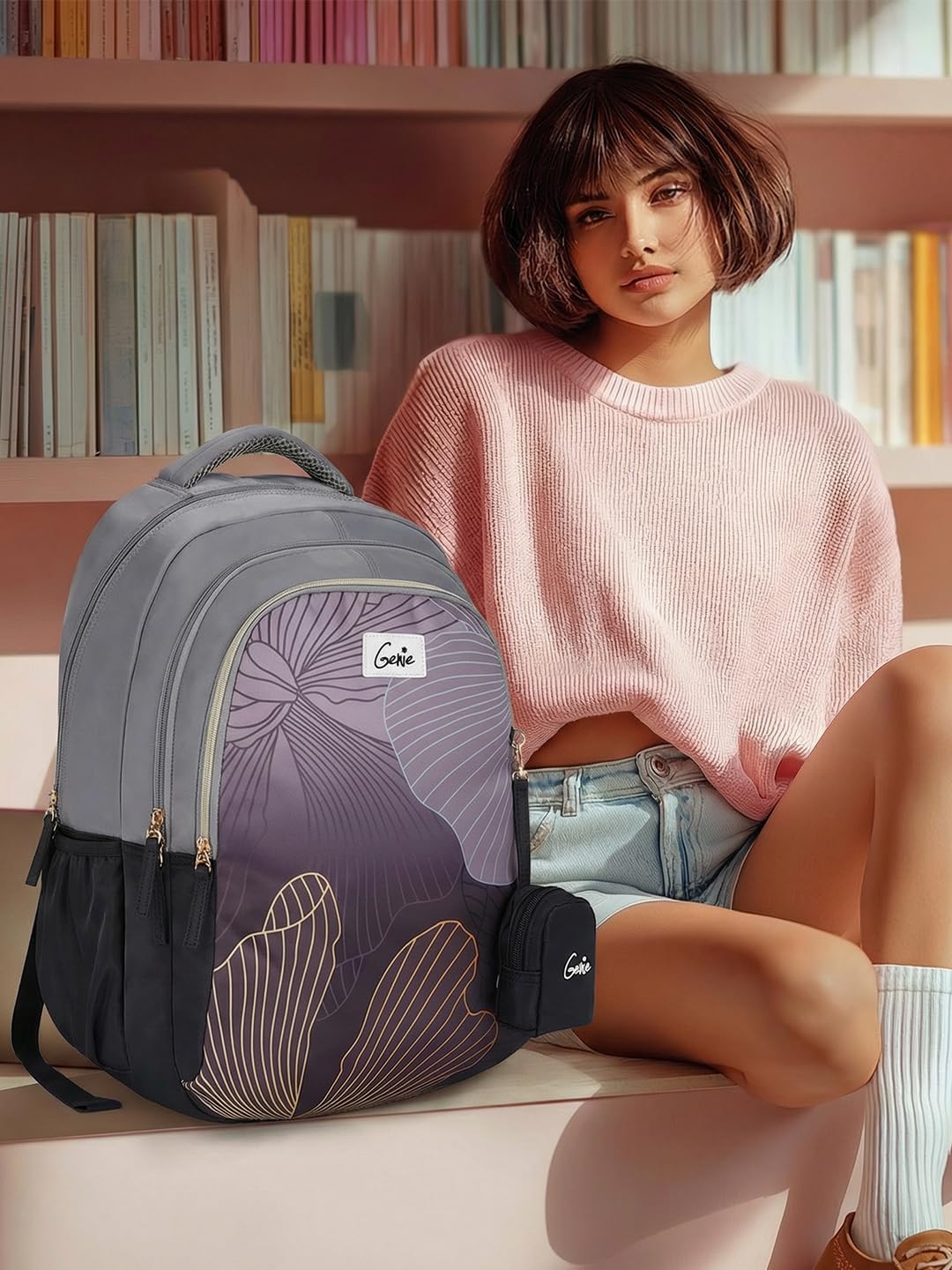 Genie Emberlit Laptop Backpack For Girls |19 Inch- 36 L