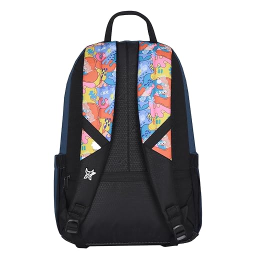 Arctic Fox Color Splash School Backpack for Boys and Girls -34 Liters (Dark denim)