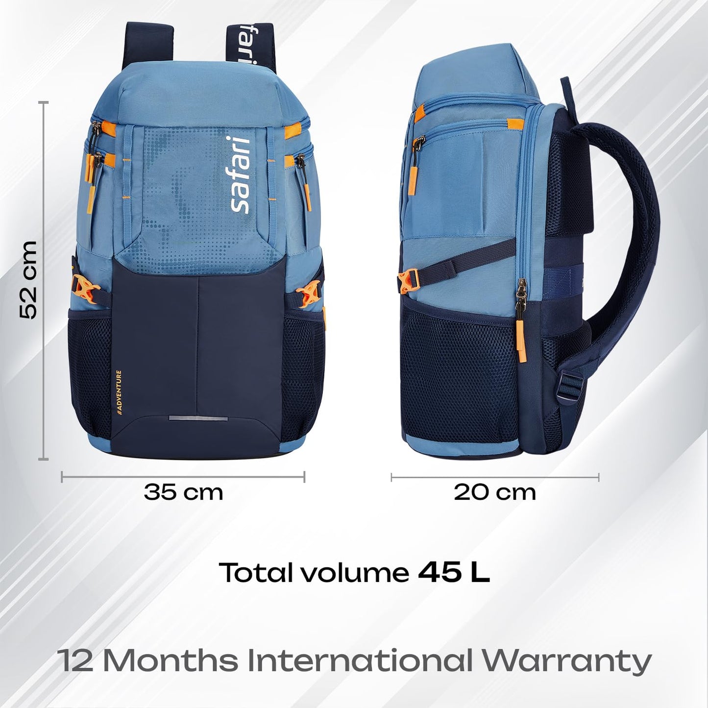 SAFARI Quest 3 Laptop Backpack-45 L (Blue)